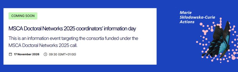 banner msca doctoral networks 2025 coordinators information day 800 | WebJET CMS