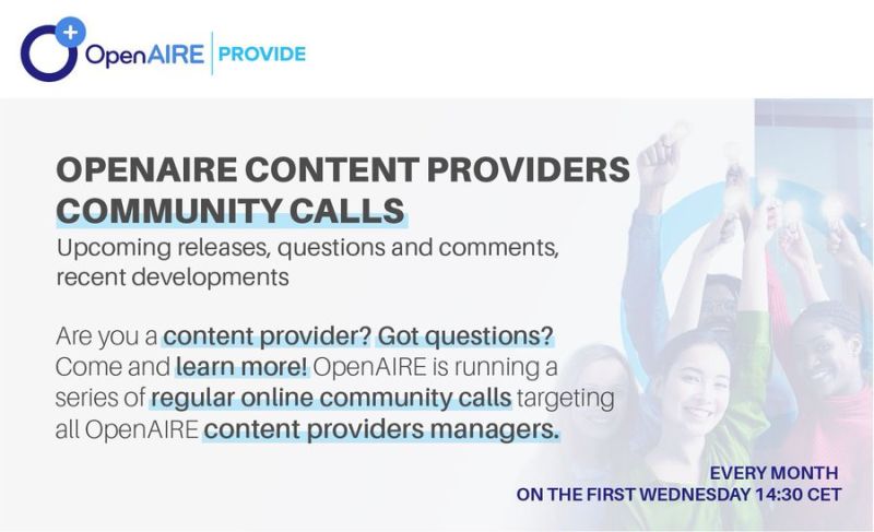 banner openaire content providers community call 800 | WebJET CMS