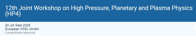 banner xfel 12th joint workshop on high pressure 800 | WebJET CMS