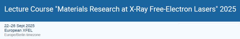 banner xfel lecture course materials 800 | WebJET CMS